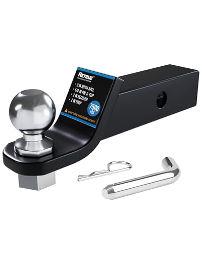 RETRUE 2 Inch Trailer Hitch Ball Mount, 7500lbs, 2 Inch Drop