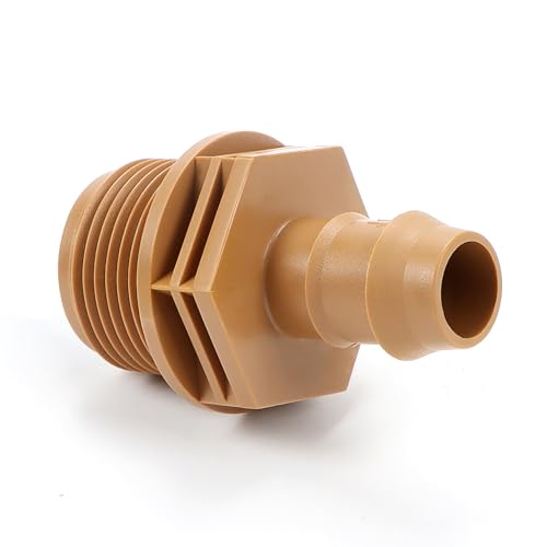 12 Pieces 3/4 Inch PVC to 1/2 Inch Drip Irrigation Adapter Fittings, 3/4" Male Pipe Thread(MPT) x 1/2" Drip Line Barbed Coupling Connectors 3/4-in PVC to 1/2-in Poly Tubing Adapter - size: 3/4" Thread To 1/2" Coupling