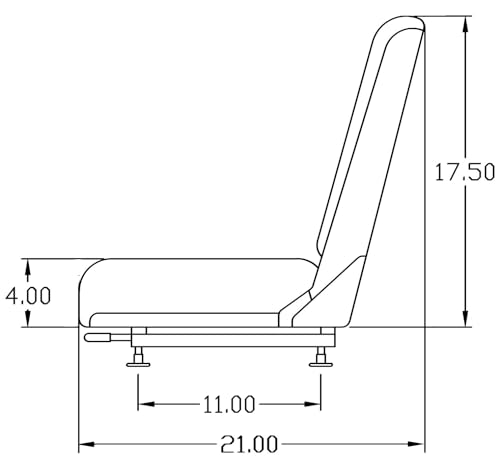 Uni Pro - KM 122 Seat Assembly - Multiple Construction Applications for Forklift, Skid Steer and Telehandler Equipment