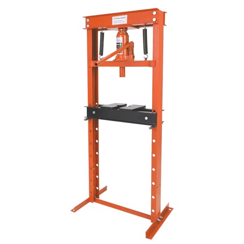 DEXSO 12 Ton H-Frame Hydraulic Shop Press, Orange