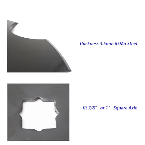 2 Pack 18" Notched Harrow Disc Blades to Fit 7/8" or 1" Square Axle