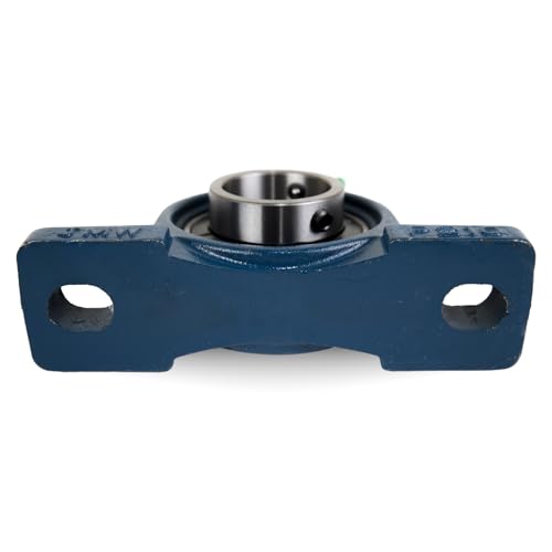 Jeremywell UCP207-20 Pillow Block Bearing (2 Pack), 1-1/4 inch Bore, 2 Bolt Flange Mounted, Solid Cast Iron Base, Self-Alignment - size: UCP207-20