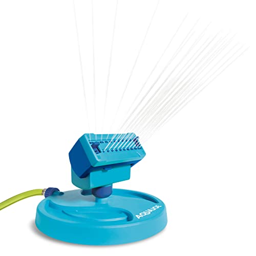 Aqua Joe BDL-A0138-P2 20-Nozzle Mini Gear-Driven Oscillating Sprinkler on Sled Base, Customizable Coverage, 4,250 Sq. Ft. Max Coverage