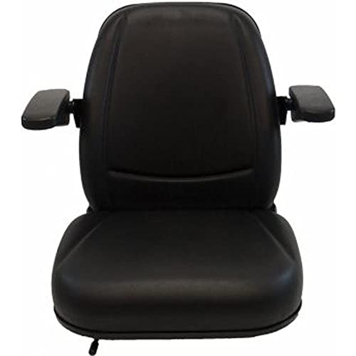 116-2943 Black Seat Fits Bobcat, New Holland, JLG, Caterpillar, Case