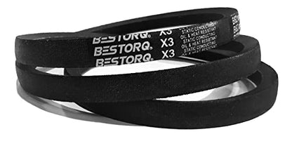 BESTORQ B22 or 5L250 V-Belt, Classic Wrapped Rubber X3 V-Belt, Black, 25" Outside Circumference x .66" Width x .43" Height, Pack of 3 - size: Pack of 3, style: B22 or 5L250