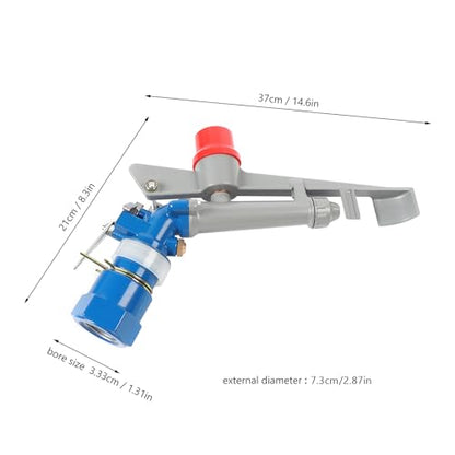 1" Water Spray Gun, Zinc Alloy Agricultural Irrigation Spray Gun, 360° Large-Area Irrigation Spray Mini-Gun Sprinkler with Nozzle Set for Garden Farm Lawn - size: A