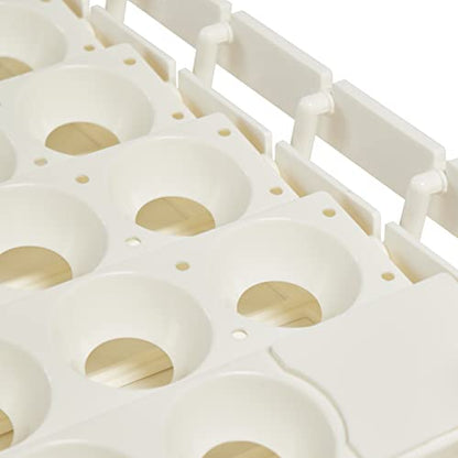Farm Innovators Automatic Egg Turner, 41 Spot Chicken Egg Turning Tray with Thermometer for Improved Hatching Rate - Compatible with Select Incubators - size: Pack of 1