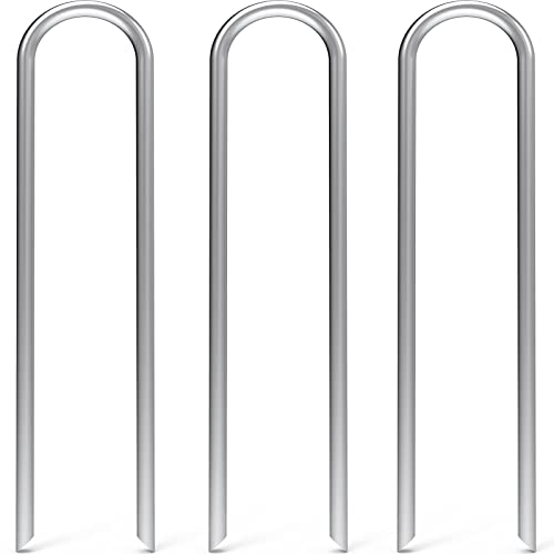 MySit 12 Inch 100 Pack Heavy Duty U Shaped Garden Stakes - size: 12 Inch