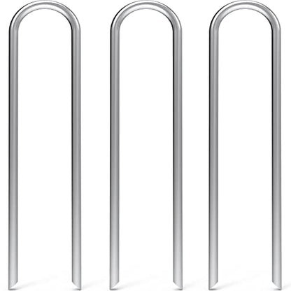 MySit 12 Inch 100 Pack Heavy Duty U Shaped Garden Stakes - size: 12 Inch