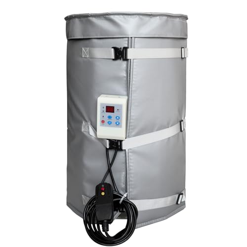 Industrial Grade Weather Resistant Bucket Heater, 15 Gallon Propane Tank Blanket,Bucket Warmer with Adjustable Thermostat(0-212℉), Insulated Drum Heater FCC/UL Listed - size: 15Gal