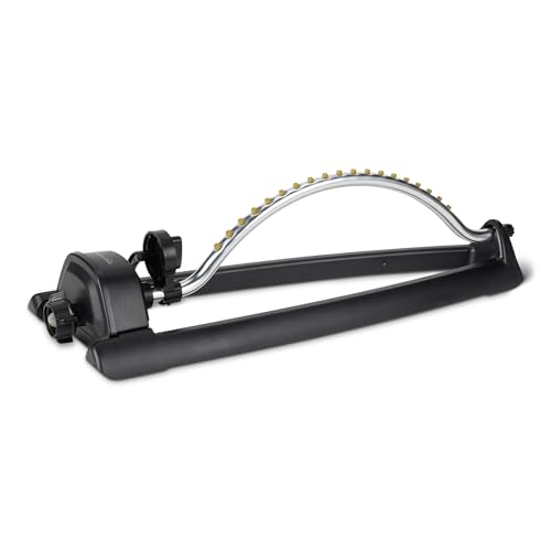 Amazon Basics Oscillating Lawn Sprinkler for Yard, Garden and Flower Beds, 3600 Square Foot Coverage, Black - style: Oscillating