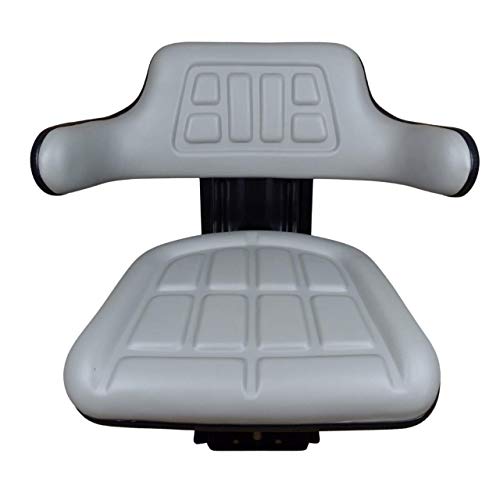 TRAC SEATS BRAND GREY WAFFLE STYLE UNIVERSAL TRACTOR SUSPENSION SEAT WITH TILT FITS FORD/NEW HOLLAND 6000 6600 6610 7000 7100 7200 7600 7610 7700