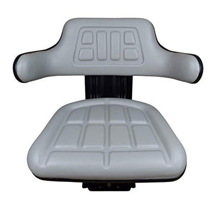 TRAC SEATS GREY WAFFLE STYLE UNIVERSAL TRACTOR SUSPENSION SEAT WITH TILT FITS FORD/NEW HOLLAND 600, 601, 640, 800, 801, 860
