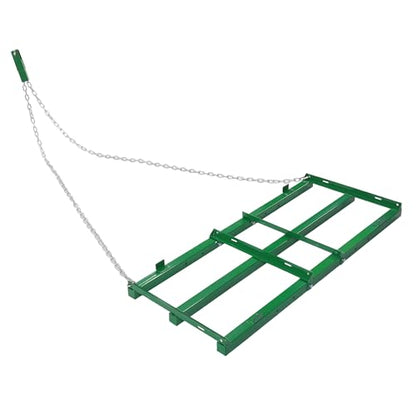 ALMULOO 4FT Drag Harrow Heavy Duty Steel Chain Harrow, Tow Behind Lawn