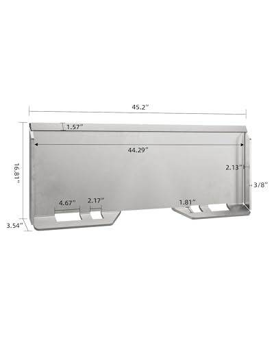GarveeLife 3/8 in Skid Steer Attachment Plate, Quick Attachment Plate - size: 3/8 Inch