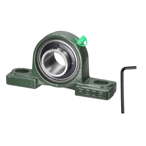 uxcell UCP206-20 Pillow Block Bearings, 1-1/4 inch Bore Self Alignment, Solid Cast Iron Base, Chrome Steel Flange Mounted Pillow Block Ball Bearing, (ABEC3) - size: UCP206-20 (Bore 1-1/4")