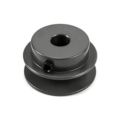 QWORK Single Groove Web Sheaves, 2.05" OD 1/2" Bore V-Belt Sheave for V-Belt,AK2012 - size: 1/2" Bore, 2.05" OD