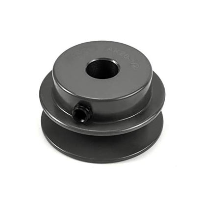 QWORK Single Groove Web Sheaves, 2.05" OD 1/2" Bore V-Belt Sheave for V-Belt,AK2012 - size: 1/2" Bore, 2.05" OD