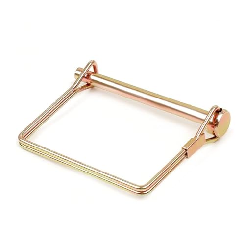 10 Pack 1/4x4 Inch Trailer Coupler Pin Heavy Duty Wire Lock Pin PTO Shaft Locking Hitch Pin Safety Towing Hitch Pin Trailer Accessories for Farm Trailers Wagons Lawn Garden (Gold) - color: Gold