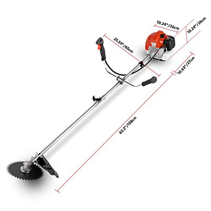 4-in-1 Weed Wacker 58cc Gas String Trimmer, Brush Cutter Orange