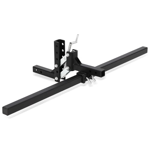 ATV/UTV Manual Implement Lift, UTV ATV Rake Scrape Blade Plow Disc Tow Behind Attachments, 50 in, Adjustable Height, 1-Point and 2-Inch Receiver, Black