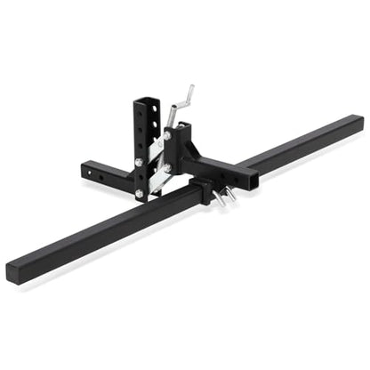 ATV/UTV Manual Implement Lift, UTV ATV Rake Scrape Blade Plow Disc Tow Behind Attachments, 50 in, Adjustable Height, 1-Point and 2-Inch Receiver, Black