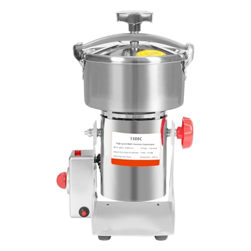 1500g Electric Grain Mill Grinder, 4100W Stainless Steel Grain Grinder, High-Speed Pulverizer Powder Flour Mill Machine for Dry Grains Spices Seeds Coffee Corn Herbs, Commercial & Home Use - size: 1500g, 4100W-Type 2