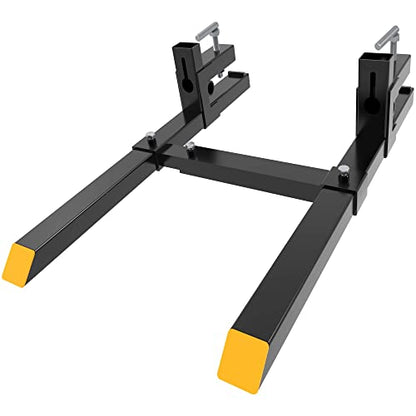 YINTATECH 60" 4000 lbs Clamp on Pallet Forks Heavy Duty Bucket Attachment - color: Black