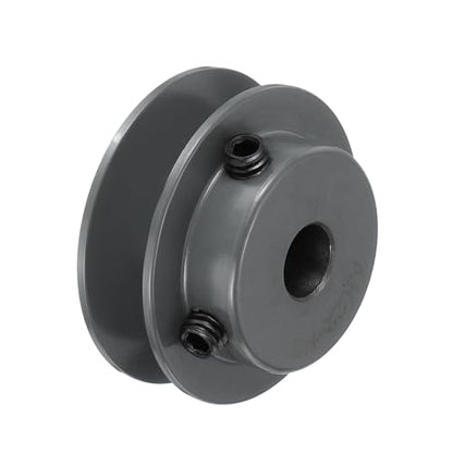 uxcell AK22-1/2 V-Belt Sheave 1/2"Bore 2.2"OD Single Groove Web Sheave Bored-to-Size Sheave, Cast Iron, Belt Section for 4L or A Belt - size: 1/2"Bore 2.2"OD