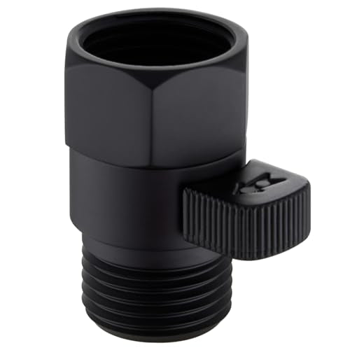 Angle Simple Shower Valve, Water Flow Control Shut Off Valve, Matte Black - color: Matte Black