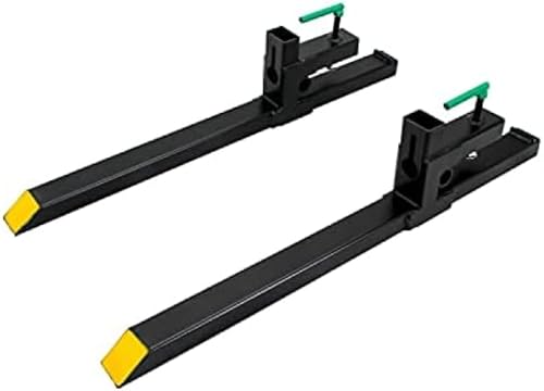 Clamp On Pallet Forks Adjustable Stabilizer Bar - Pallet Forks Clamp On For Tractor Bucket,43''without Stabilizer Bar - size: 43''without Stabilizer Bar