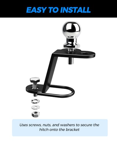 Xprite ATV/UTV 3-Way Hitch Adapter w/2" Ball, 3500 lbs Trailer Hitch Mount - color: Stlye 2
