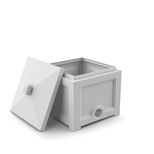 Mayne Inc 5858-W Fairfield Garden Hose White Storage Bin - color: White