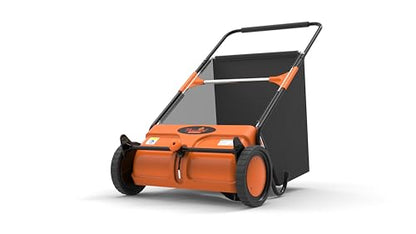 21-Inch Push Lawn Sweeper, Quick Dump & Dustproof Yard Sweeper for Leaves and Grass, Adjustable Height with Large Hopper Bag