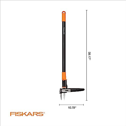 Fiskars Stand-Up Weed Puller Tool, 3 Serrated Stainless Steel Claws, 39" - style: 3-claw