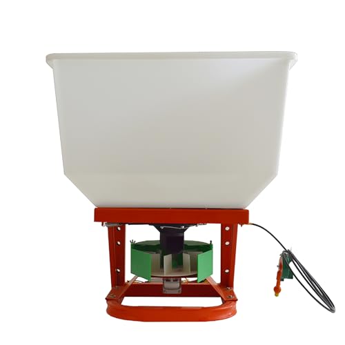 ATV/UTV Seed Fertilizer Spreader Broadcast Spreader 265lbs Garden Farmer Tractor Spreader 12V Variable Easy Fix Fertilizer Hopper Dry Material Spreader