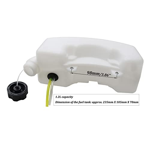 Universal Petrol Fuel Tank 45cc CG430 CG330 for Various Strimmer Brush Cutter Mulit Tool Braushcutter Strimeer (1.2L) - size: 40-5-m