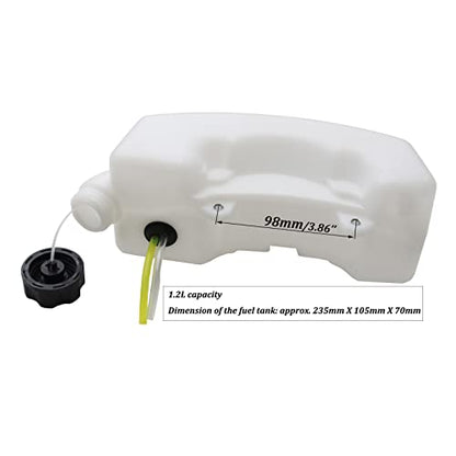 Universal Petrol Fuel Tank 45cc CG430 CG330 for Various Strimmer Brush Cutter Mulit Tool Braushcutter Strimeer (1.2L) - size: 40-5-m