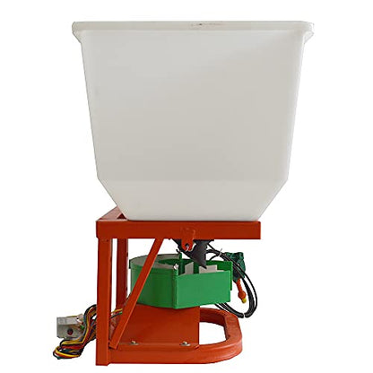 ATV/UTV Seed Fertilizer Spreader Broadcast Spreader 265lbs Garden Farmer Tractor Spreader 12V Variable Easy Fix Fertilizer Hopper Dry Material Spreader