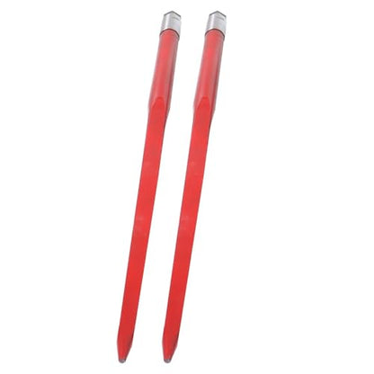 Suitable for Hay Bale Spear 49" 4500 lbs Capacity 2Pcs Spike Fork for Tractors Loaders Red