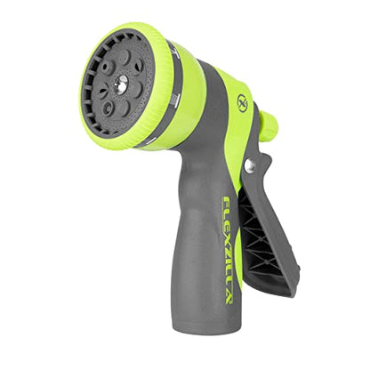 Flexzilla Heavy Duty 7-Pattern Adjustable Pistol Grip Garden Hose Nozzle Sprayer with Multiple Spray Settings & Durable Design - color: Chartreuse, style: 7-Pattern Flow Control