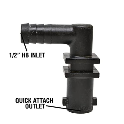Valley Industries Polypropylene Elbow Nozzle Body - 1/2" HB - size: 0.5 Inch, style: Elbow Nozzle Body