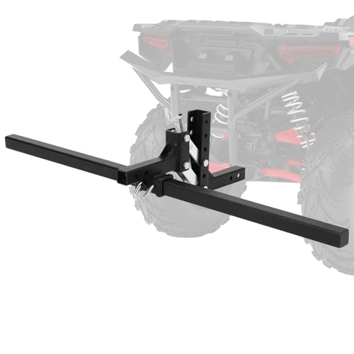 ATV/UTV Manual Implement Lift, UTV ATV Rake Scrape Blade Plow Disc Tow Behind Attachments, 50 in, Adjustable Height, 1-Point and 2-Inch Receiver, Black