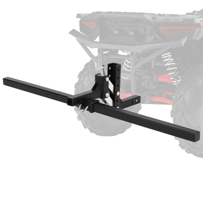 ATV/UTV Manual Implement Lift, UTV ATV Rake Scrape Blade Plow Disc Tow Behind Attachments, 50 in, Adjustable Height, 1-Point and 2-Inch Receiver, Black