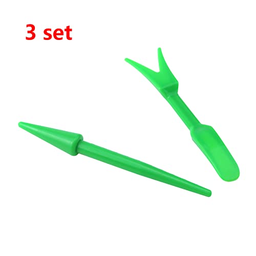 Antrader Mini Garden Hand Succulent Transplanting Tools,Set of 6,Green