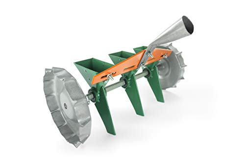 Varomorus Metal Precision Manual Seeder for Vegetables Greens Onion Radish Beets (3-Row) - size: 3-Row