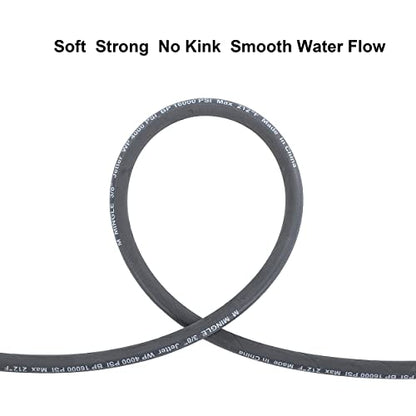 M MINGLE Pressure Washer Jumper Hose, 5 FT Whip Hose for Power Washer - size: 5 FT