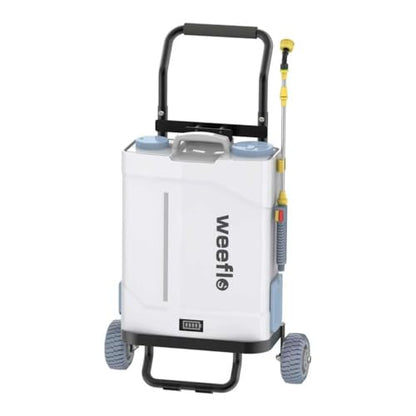 Battery Powered Backpack Sprayer,4 Gallon Electric Sprayer with Wheeled Cart, 100 PSI High Pressure, 2X 21V Rechargeable Batteries,Garden Sprayer for Outdoor Cleaning & Washing