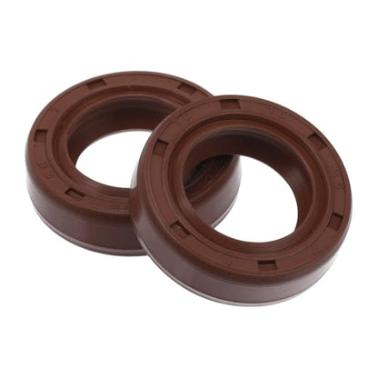 Universal Oil Seal TC Double Lip W Steel Spring Seal Ring Rotary Shaft Seal 16x26x7mm High Pressure FKM Rubber Brown 2 Pcs - size: 16x26x7mm