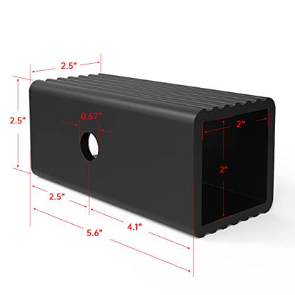 2-1/2" to 2" Hitch Receiver Adapter Insert Sleeve Mount Adapter - size: 2-1/2" to 2"